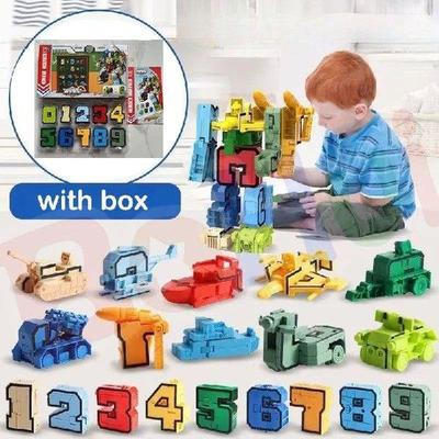 Creative DIY Assemble Number Robots Transformation Bs