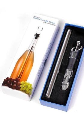 Stainless Steel Ice Wine Chiller Stick With Wine Pourer