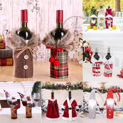 FengRise Christmas Decorations for Home Santa Claus Wine Bot