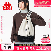 单肩包男士 Kappa卡帕 斜挎胸包女式 包休闲羊羔绒质感男式 新款 正品