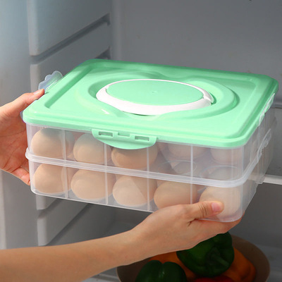 手提便携鸡蛋盒冰箱保鲜收纳家用