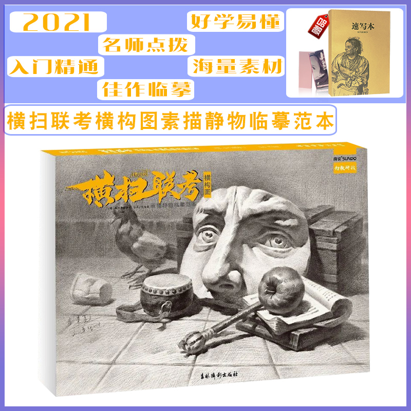 蔬菜水果单体组合综合强化完整稿素描临摹应试模拟美术联考绘画教材书