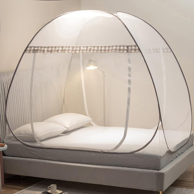 蚊帐蒙古包式免安装折叠防摔拉链宿舍家用双人床携带1.s5m28米u.