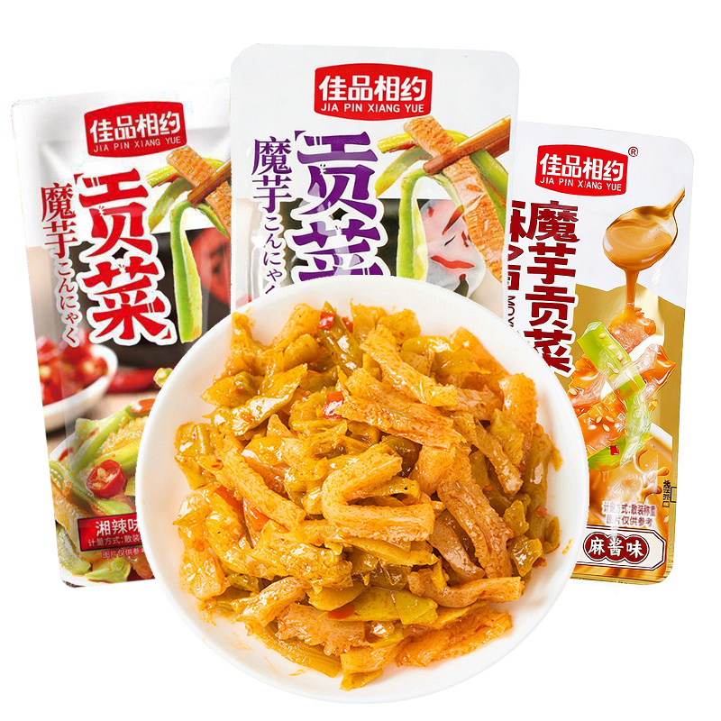 湖南特产佳品贡菜魔芋32g蒜香味爽口解馋下饭菜办公室休闲零食