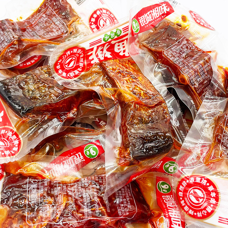 银城湘味鱼排辣而不腥香辣味烧烤味手撕辣鱼干麻辣休闲零食小吃