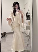 CherryKitty忆江南现货国风鱼尾裙原创优雅修身气质新中式鱼尾裙