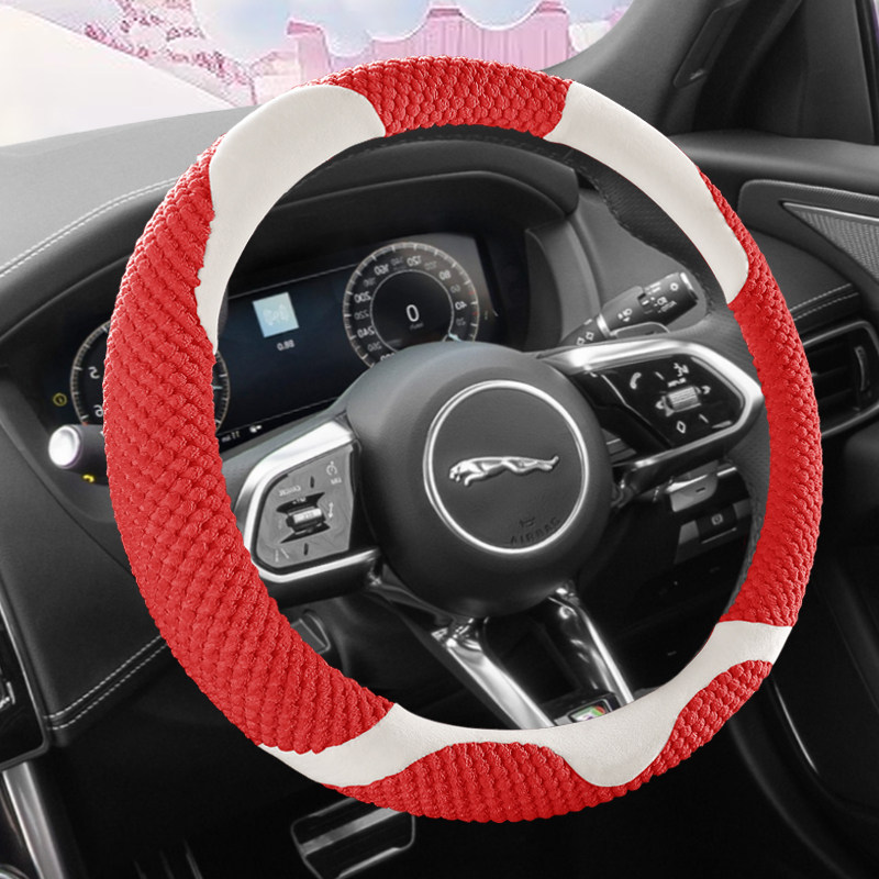 捷豹方向盘套XF F-PACE XEL XFL XJ XE 款汽车冬季短毛绒防滑把套