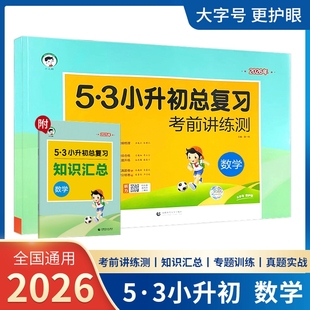 2026春 53小升初总复习考前讲练测 数学人教版
