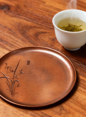 紫铜杯托隔热垫茶杯垫杯托垫