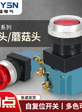 机床数控LA19按钮-11/11J/11D自复位带灯220V红色绿色