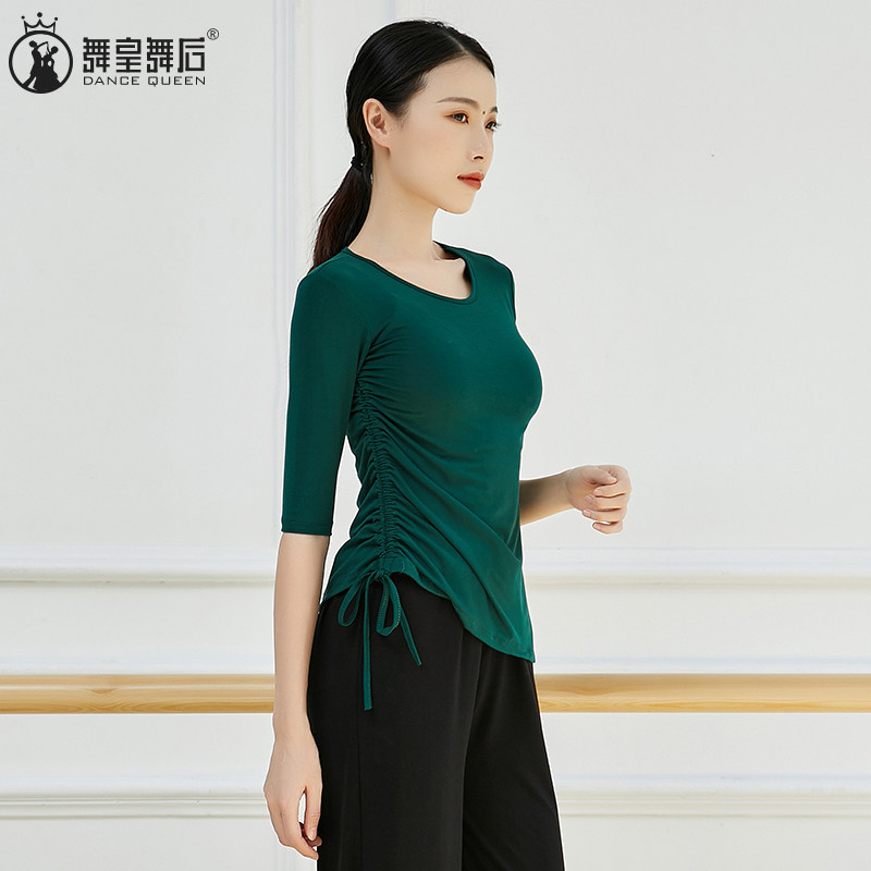 莫代尔舞蹈练功服女上衣显瘦图片