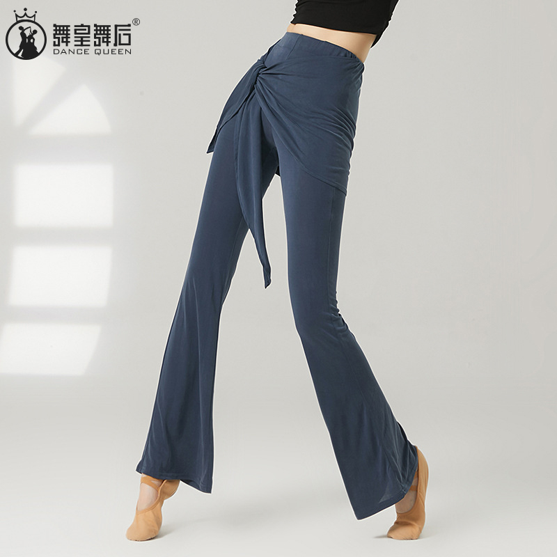 假兩件系帶微喇瑜伽褲長褲高腰