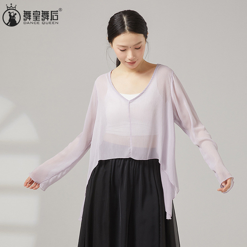 古典舞身韵仙气纱衣舞蹈飘逸上衣