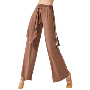 女王裤古典舞宽松飘纱阔腿裤现代舞练功服成人表演服集训舞蹈裤