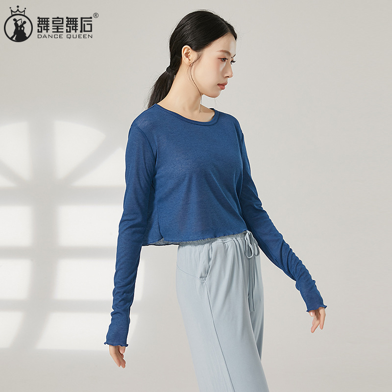 舞蹈服女宽松飘逸练功服长袖上衣