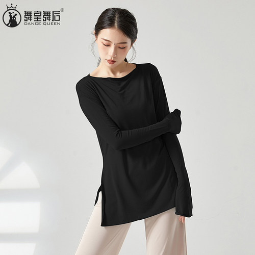 宽松练功服上衣个性开叉基训服