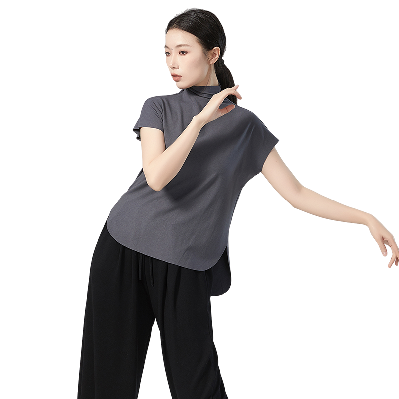 舞蹈服宽松练功服训练服上衣高领