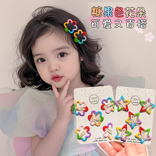 彩色花朵bb夹儿童发夹