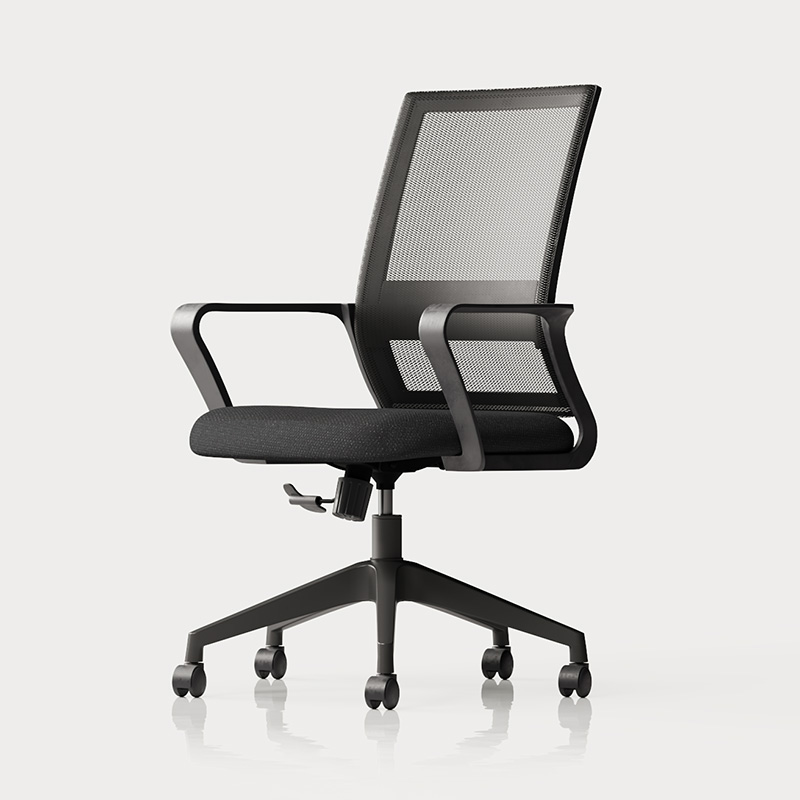 办公电脑椅转椅子简约升降靠背椅护腰培训弓形会议椅职员转椅网椅