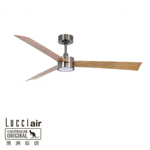 IV极简设计木色52寸吊扇灯客厅卧室一体风扇灯 Climate Lucci Air