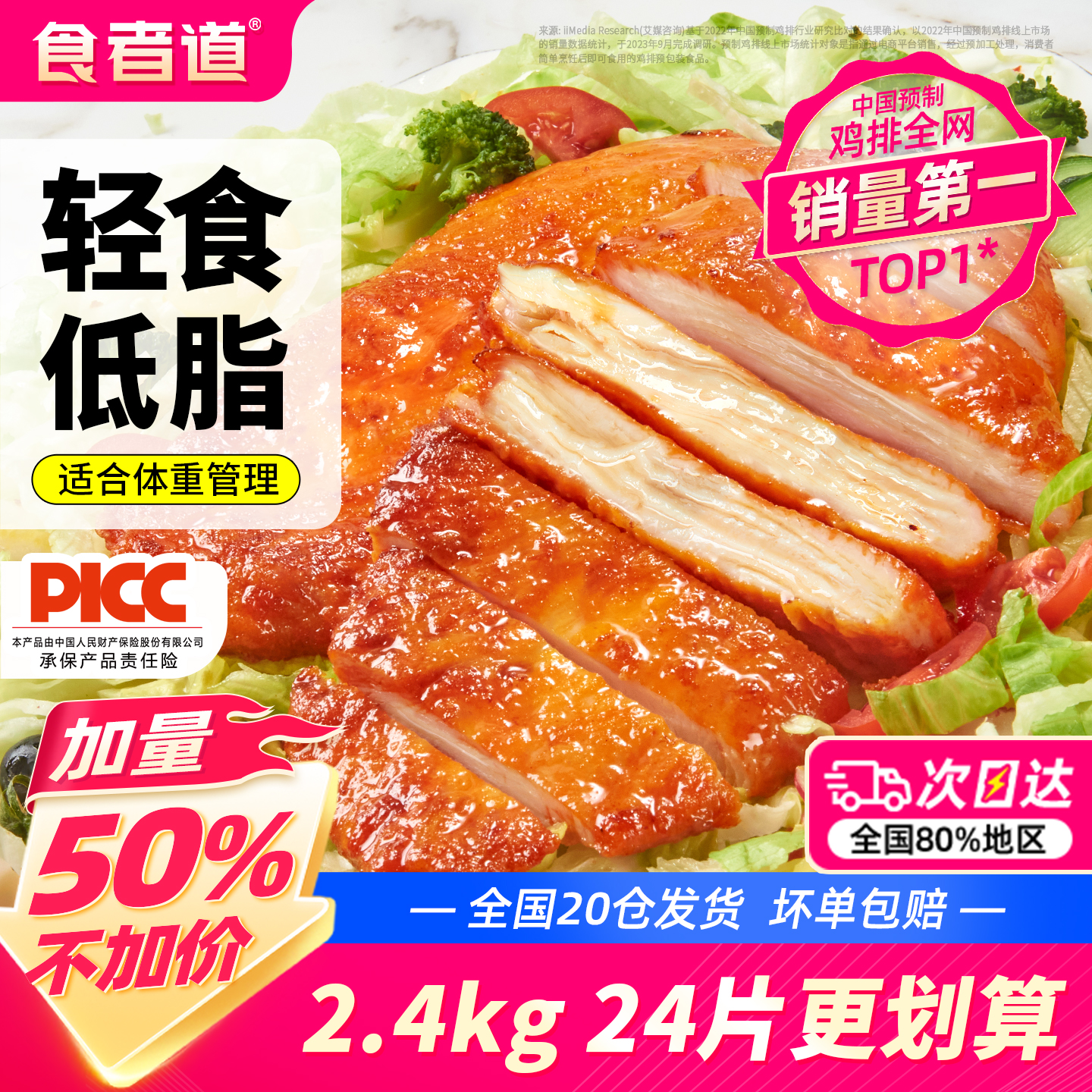 【食者道】奥尔良鸡排低脂鸡胸肉