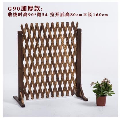Partition fence outside fence broken fence retracted flower enclosure fence Japanese household wooden net decoration wooden rotten net I inner lattice guard pull