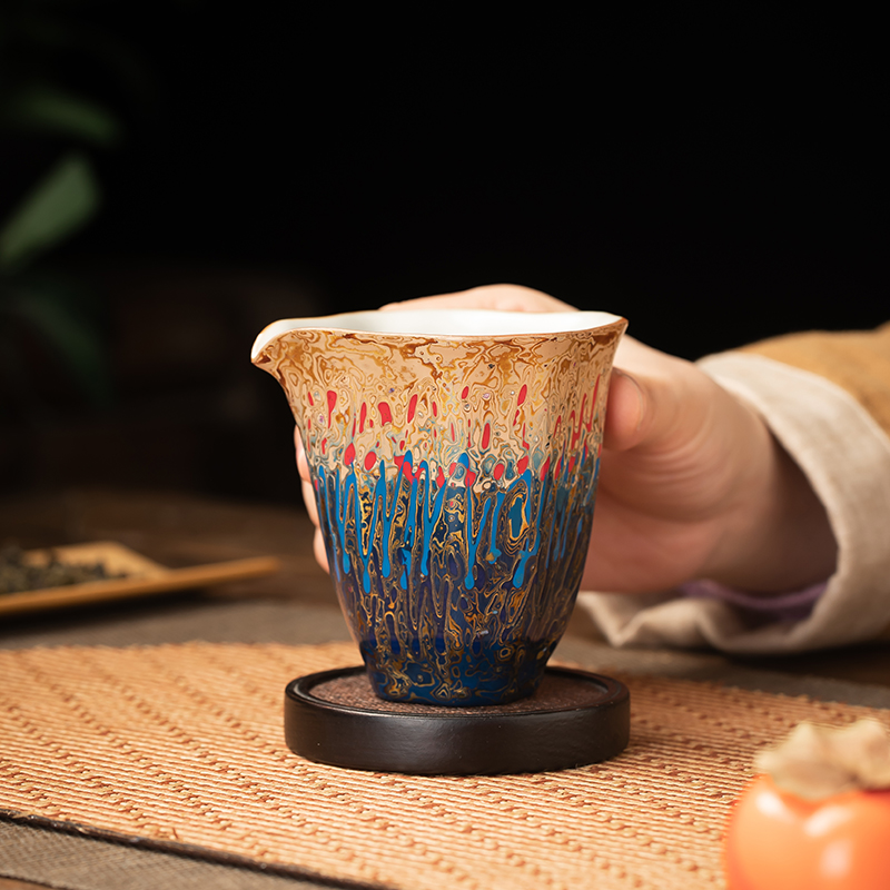 徽宫大漆漆器陶瓷公道杯