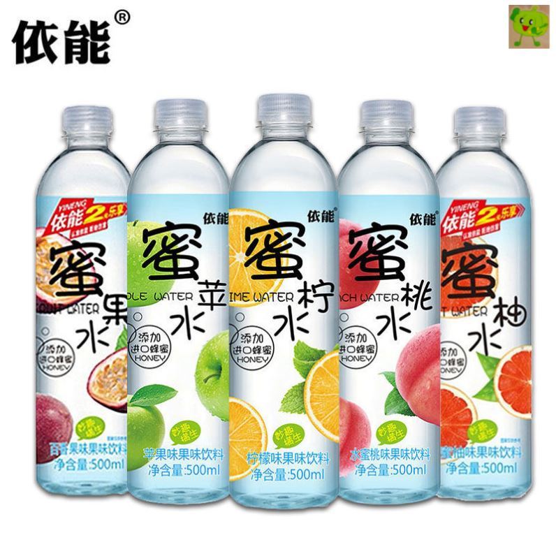 依能蜜桃蜜苹蜜橘蜜柚味500ml*24瓶整箱果味饮料蜂蜜水浙江沪包邮-封面