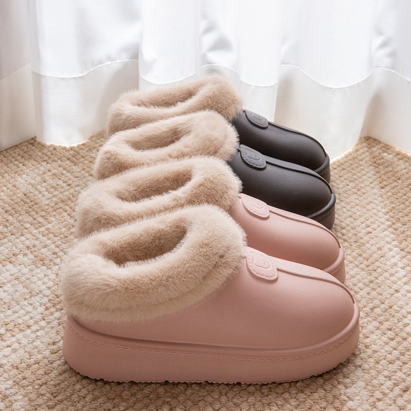 EVA防水加绒毛口棉拖鞋女冬季室内家居防滑月子加厚保暖外穿棉鞋,女鞋,毛毛鞋,淘宝优惠券,粉丝福利购,淘宝优惠卷