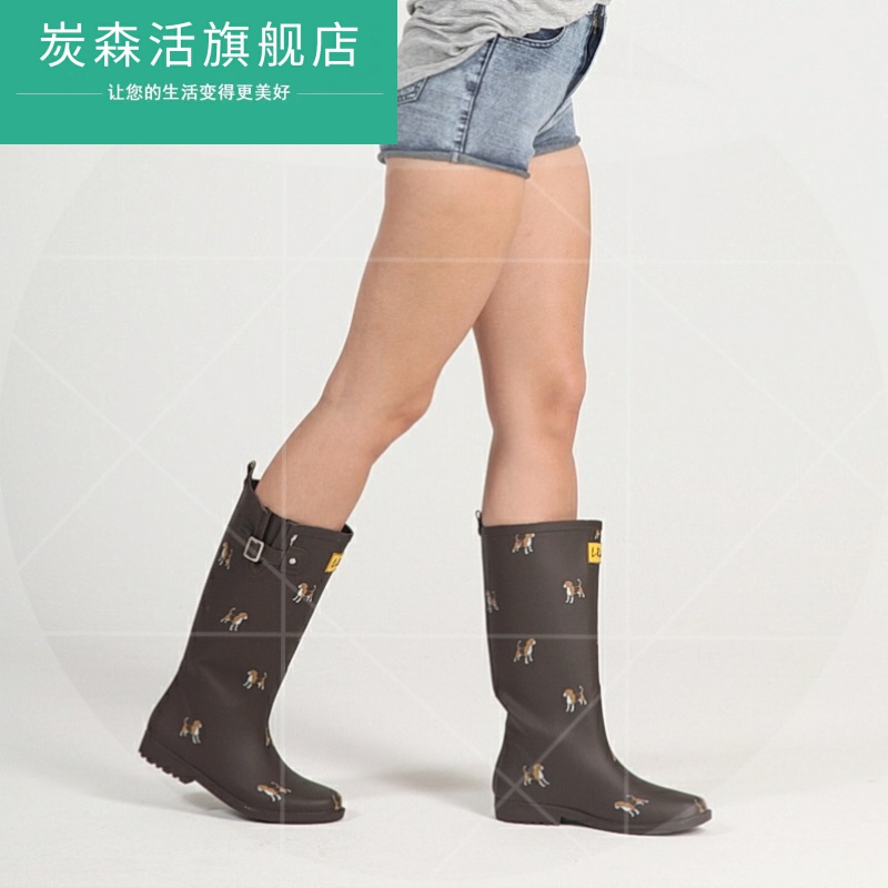 雨鞋女时尚款外穿高筒长筒水鞋防水防滑橡胶女式雨靴雨水鞋