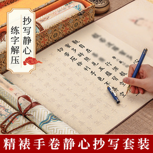 般若菠萝蜜多静心临摹抄经作品纸小楷行书手抄本手写空白卷轴抄写