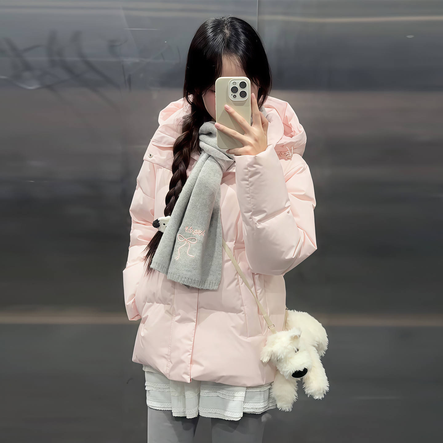 中戏短款羽绒棉服女2025