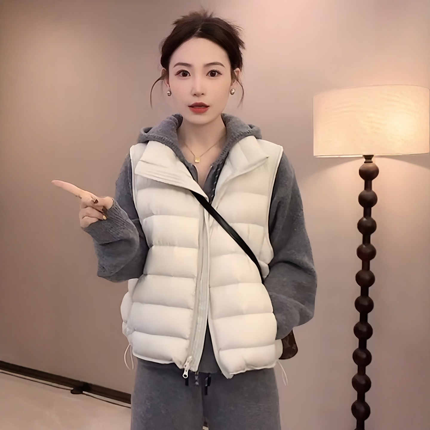 超好看的排骨羽绒马甲女款外穿2025新款冬装洋气时髦马夹保暖背心