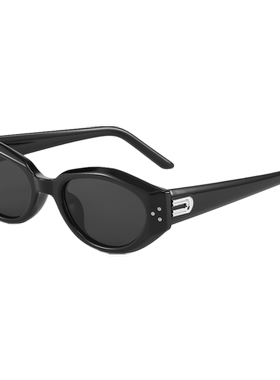 墨镜女款米白色小脸猫眼复古防晒遮阳夏季开车方圆脸太阳镜海边潮