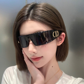 发箍墨镜头箍个性 高颅顶网红y2k科技感2026新款 防紫外线太阳眼镜