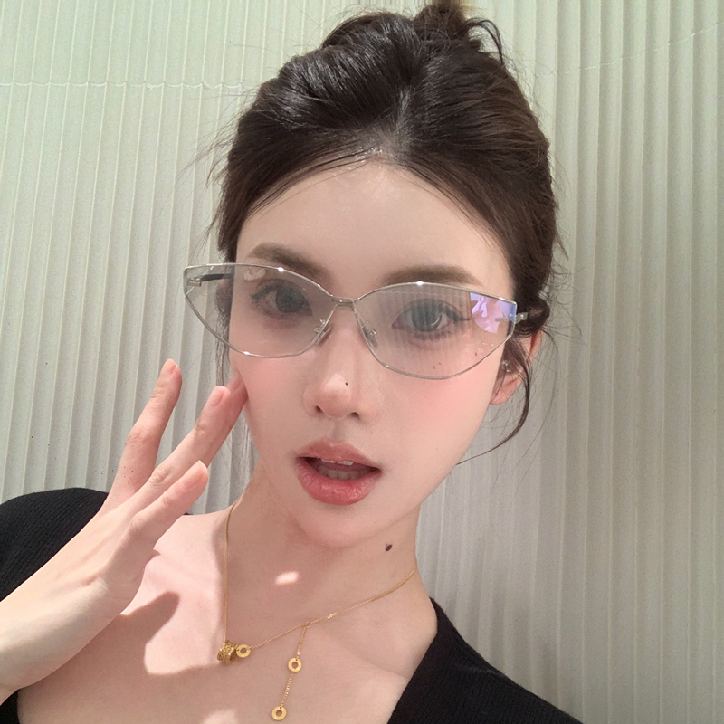 2025新款墨镜女款个性小脸猫眼复古高级感网红款防晒遮阳太阳眼镜