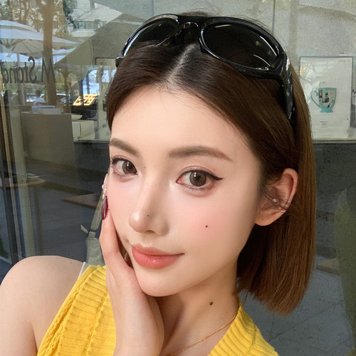jennie同款墨镜发箍女y2k辣妹骑行防风欧美弧形简约高颅顶太阳镜