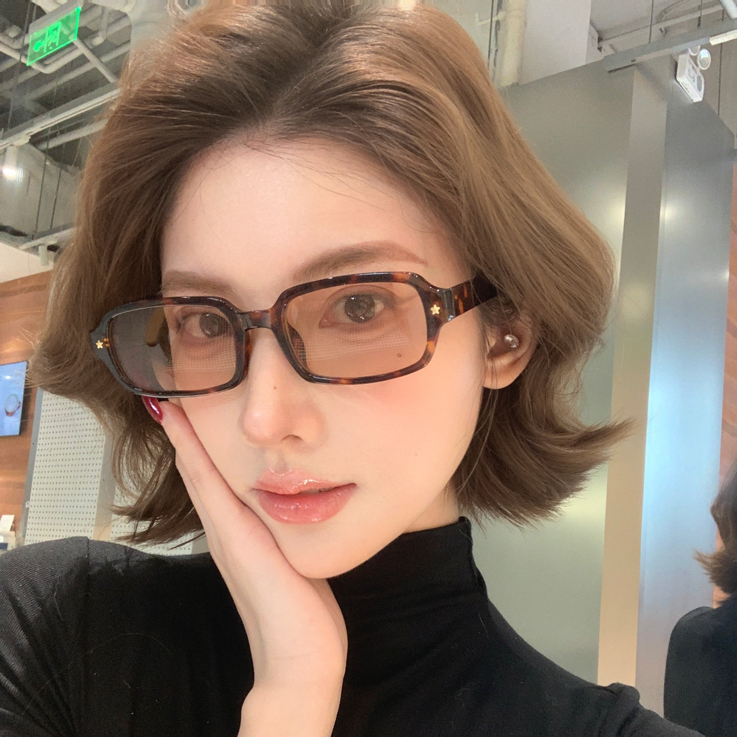 韩版辣妹豹纹眼镜女太阳镜防紫外线个性时髦方框2026新款墨镜男潮