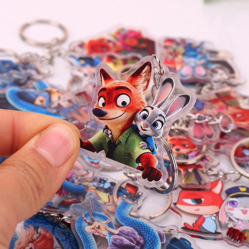 疯狂动物城亚克力钥匙扣周边卡通情侣尼克朱迪警官书包挂件装饰品,节庆用品/礼品,钥匙扣,淘宝优惠券,粉丝福利购,淘宝优惠卷