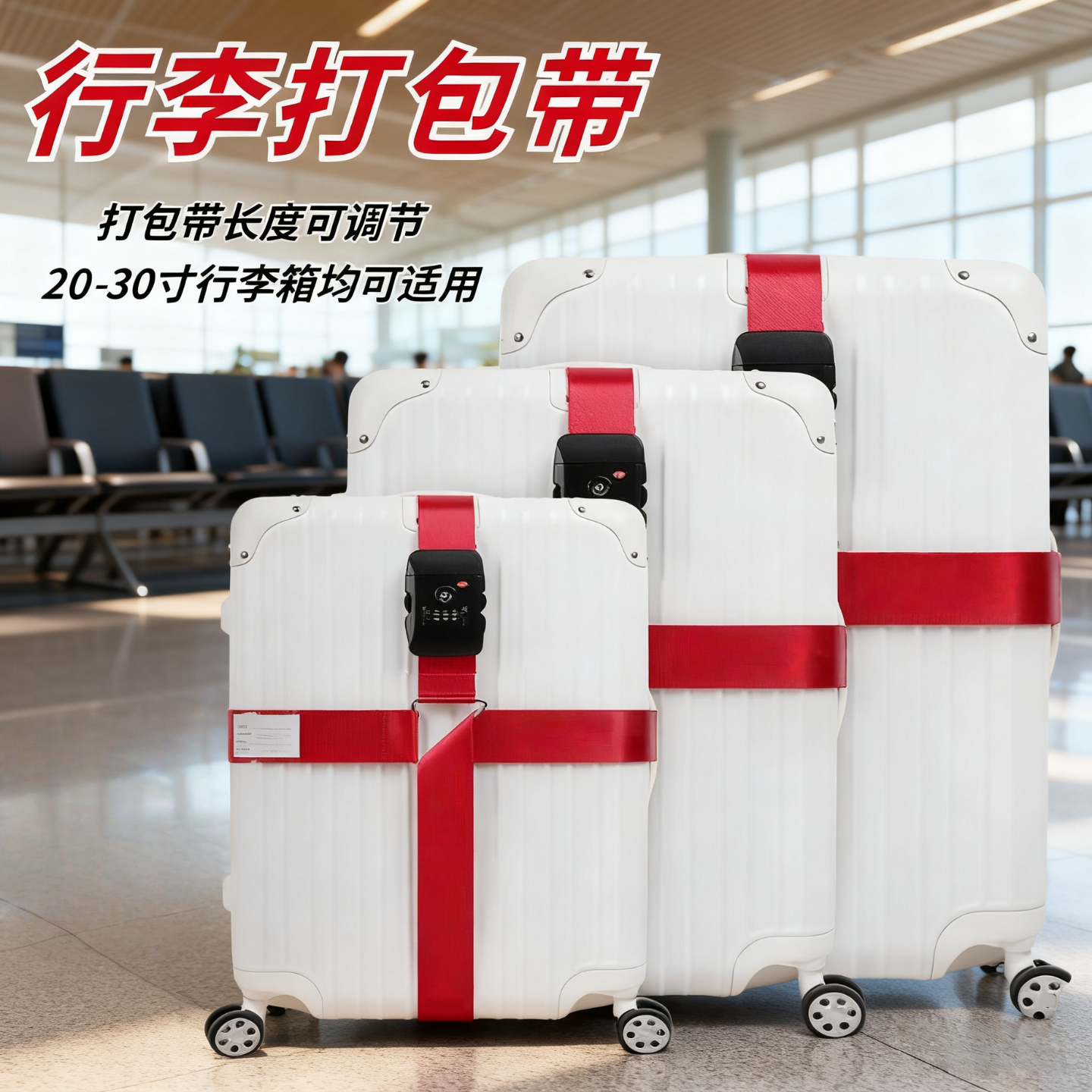 行李箱捆绑带弹力十字托运加固带