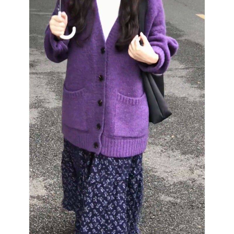 温柔慵懒风时尚套装女2025秋毛针织衫