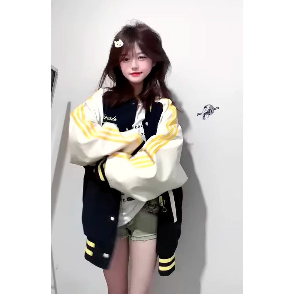 美式高街棒球服外套男女刺绣春秋新款复古潮牌情侣学生百搭夹克潮