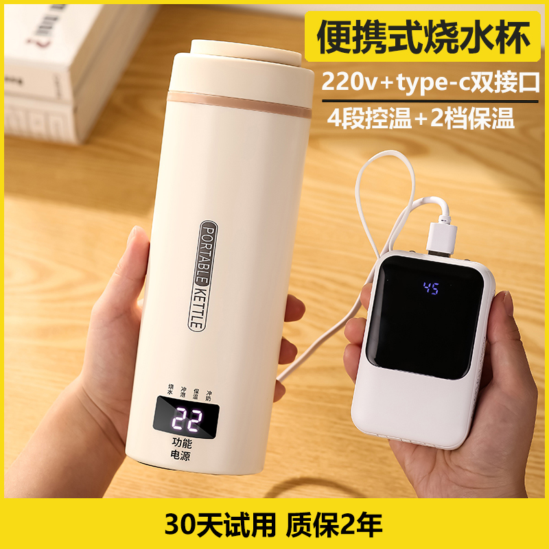 220v+type-c双接口便携式烧水杯
