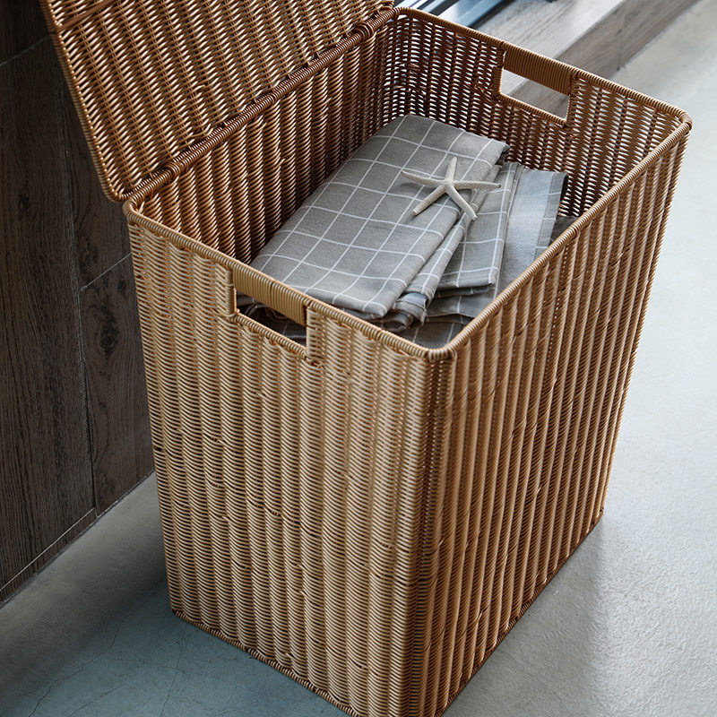 收纳筐脏衣篮藤编脏衣服收纳筐脏衣篓玩具收纳筐火锅店塑料编篮子,收纳整理,脏衣桶,淘宝优惠券,粉丝福利购,淘宝优惠卷