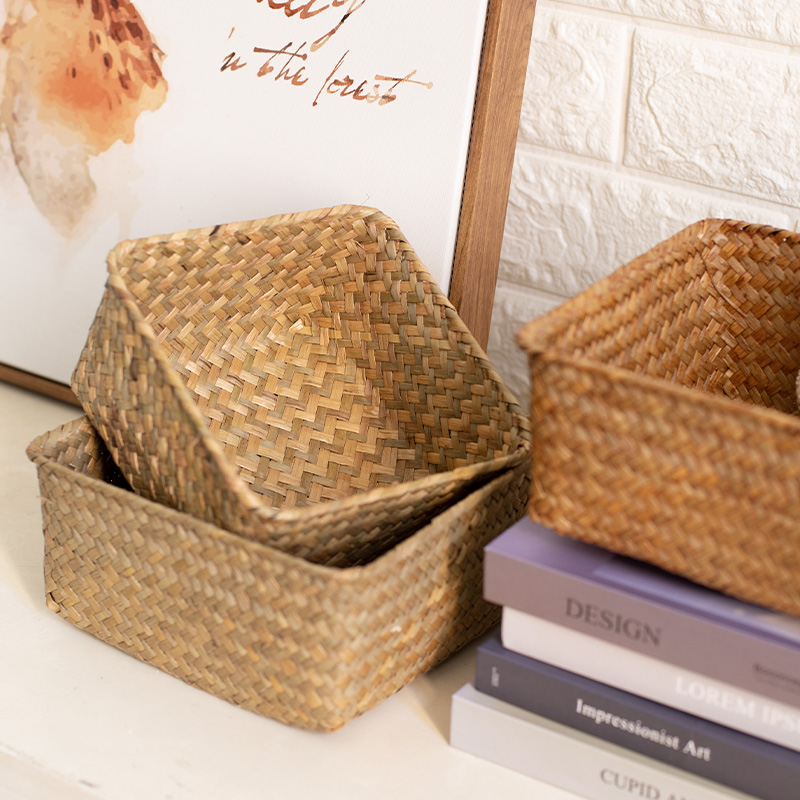桂味源海草编织收纳筐