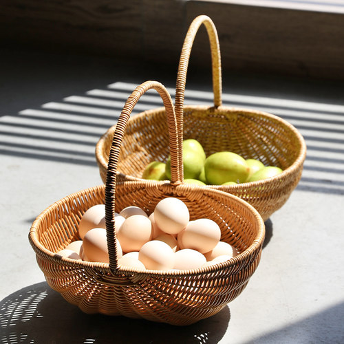 桂味源水果篮鸡蛋筐手工篮