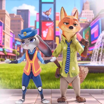 魔力风暴疯狂动物城可动人偶盲盒朱迪尼克手办电影周边摆件礼物