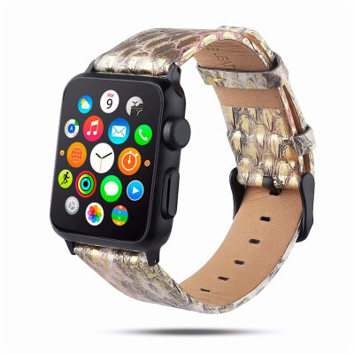 Appleiwatch蟒蛇皮真皮时尚