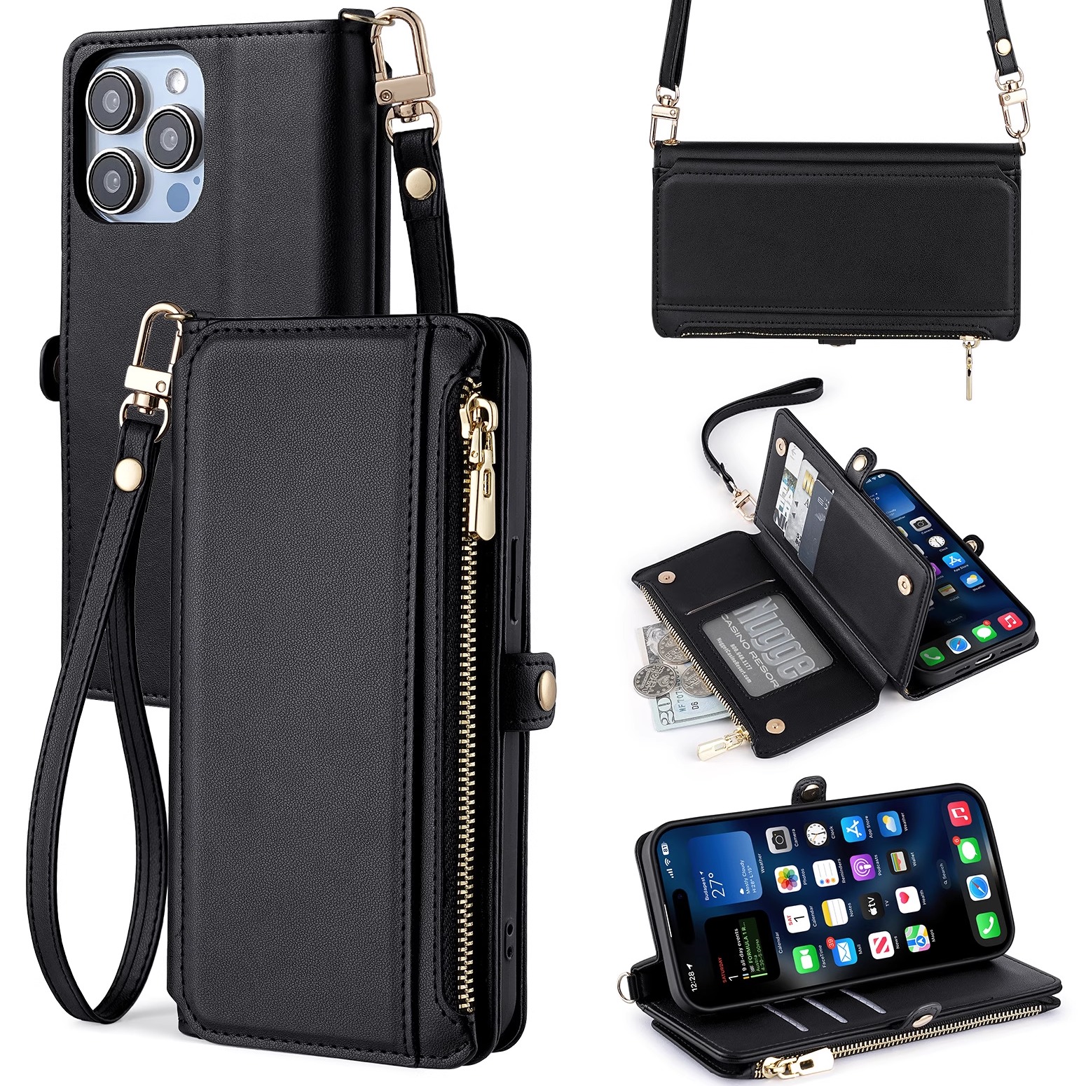 iPhone16promax斜挎插卡手机壳