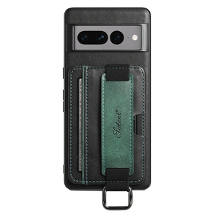 锦灏适用谷歌Pixel 8Pro插卡手机壳Pixel 7A手腕带后盖式保护皮套7Pro全包防摔Pixel 8/7/6时尚创意支架外壳